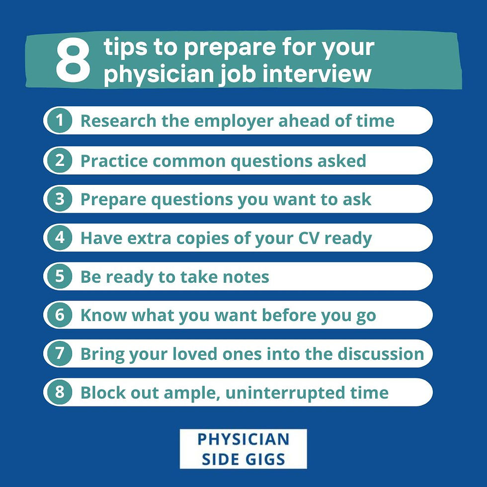 8 tips to help you prepare for your physician job interview