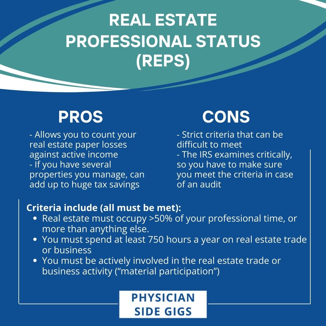 Real Estate Professional Status (REPS) A Powerful Tax Reduction