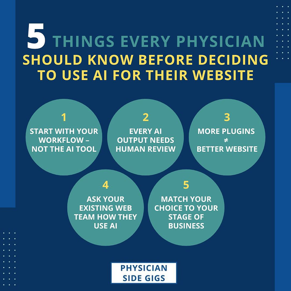 5 things every physician should know before deciding to use AI for their website