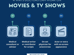 Ways Doctors Can Get Involved in the Entertainment and Media Industries, including TV and Movies