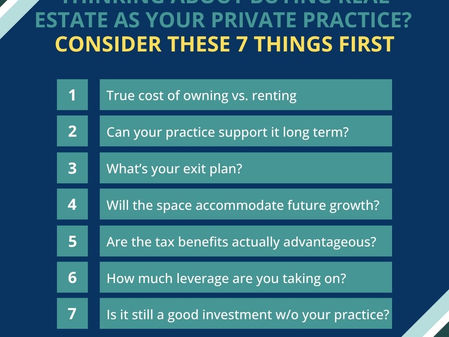 What to Consider Before Buying Real Estate as a Private Practice