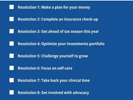 New Year Financial and Personal Resolutions for Physicians