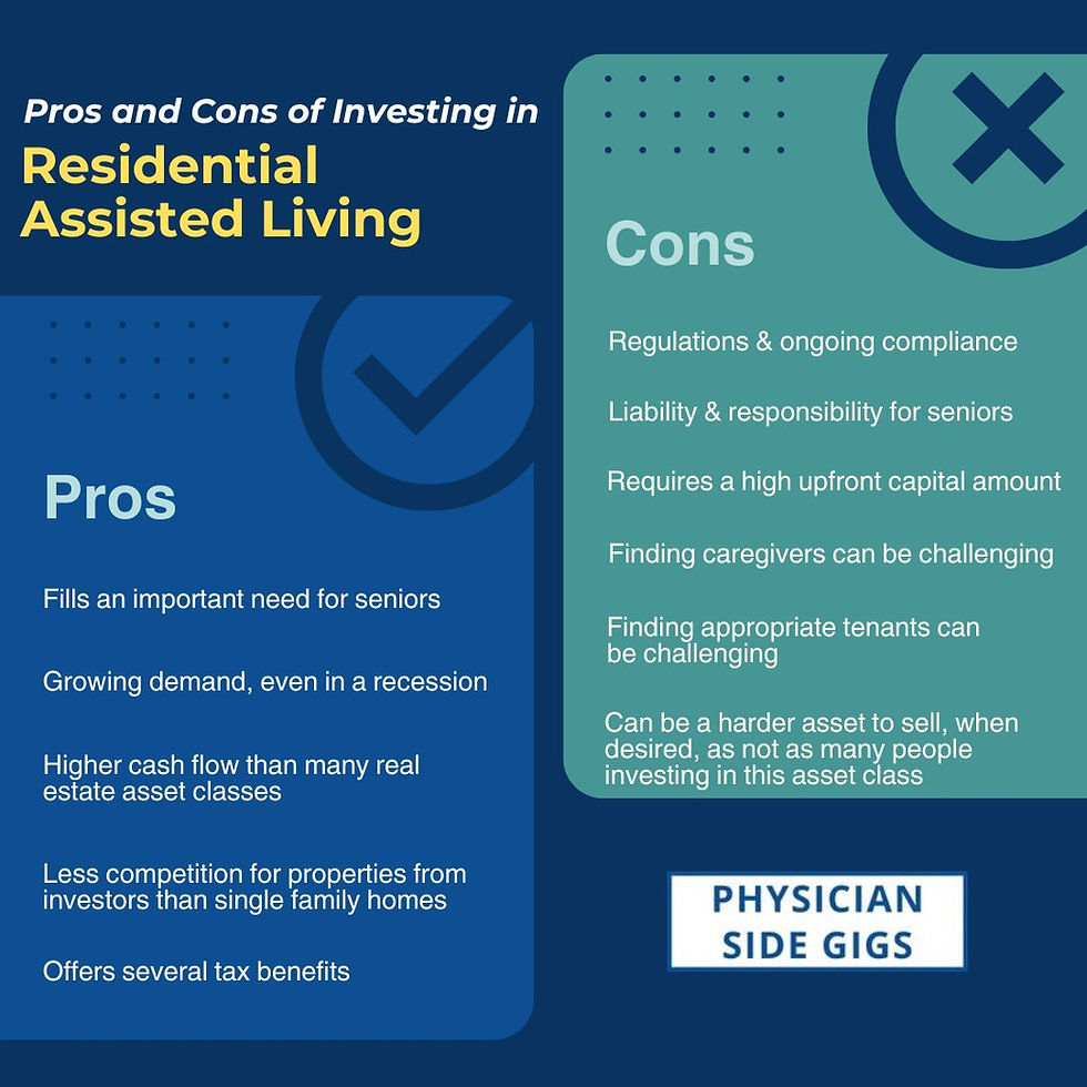 The pros and cons of investing in residential assisted living (RAL)
