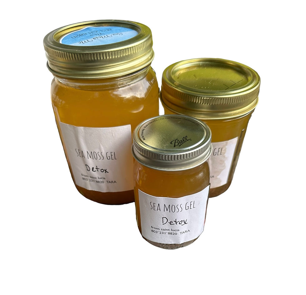 Three jars of honey with labels. Contains the text,