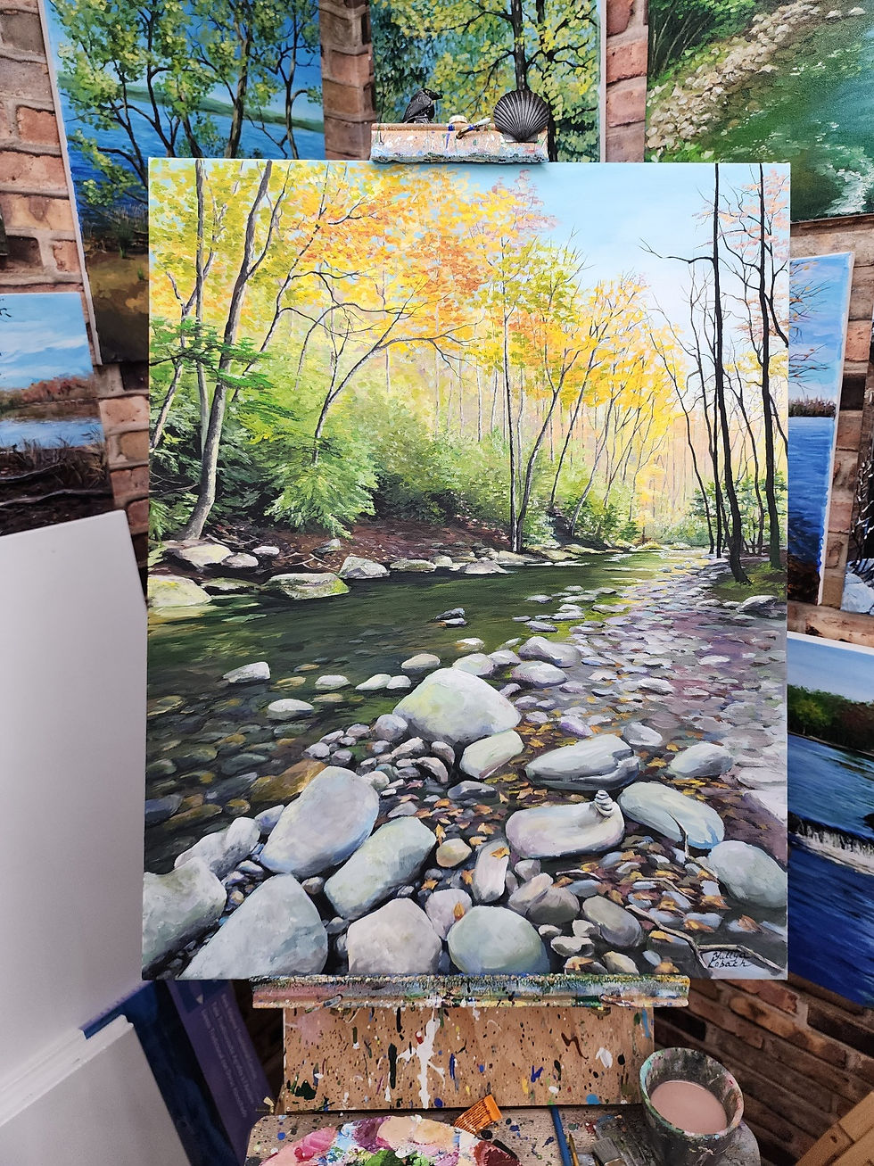 Thumbnail: Peaceful nature. 2023. Acrylic on canvas. Size 20/28
