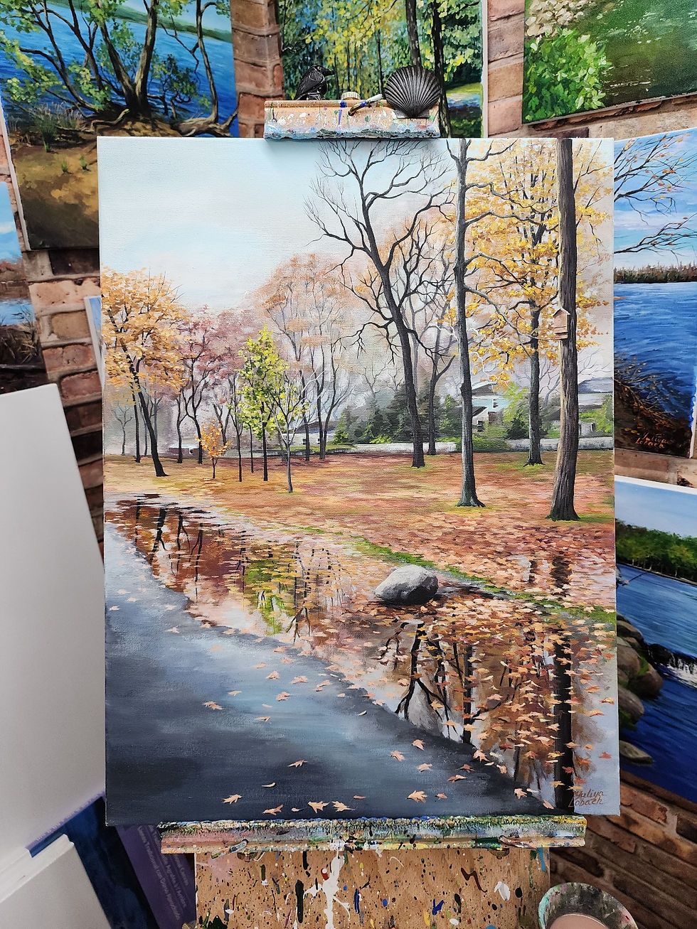 Thumbnail: After heavy rain. Acrylic on canvas. Size 18/24