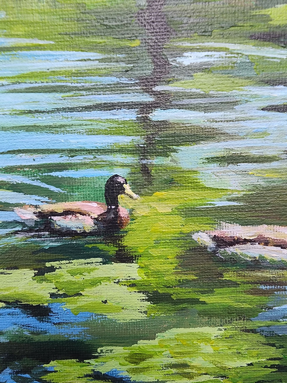 Thumbnail: Middle of the summer. Acrylic on canvas.  Size 12/16