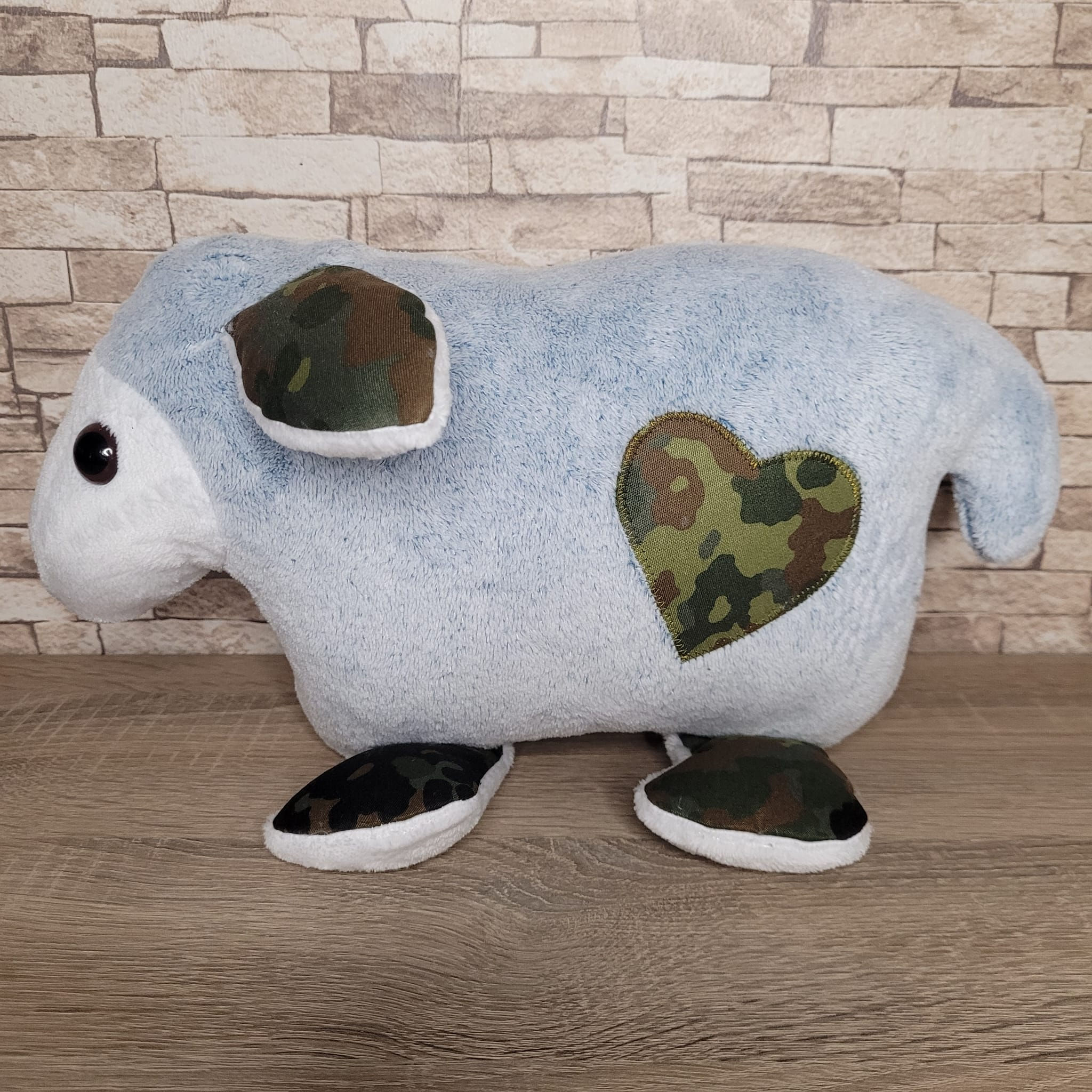 SchlafSchaf Flecki, Flecktarn, blau weiß