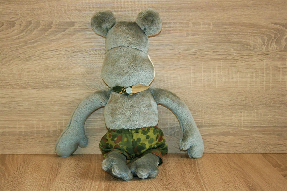 Miniaturbild: Schlenkeraffe Flecki, Flecktarn, grau