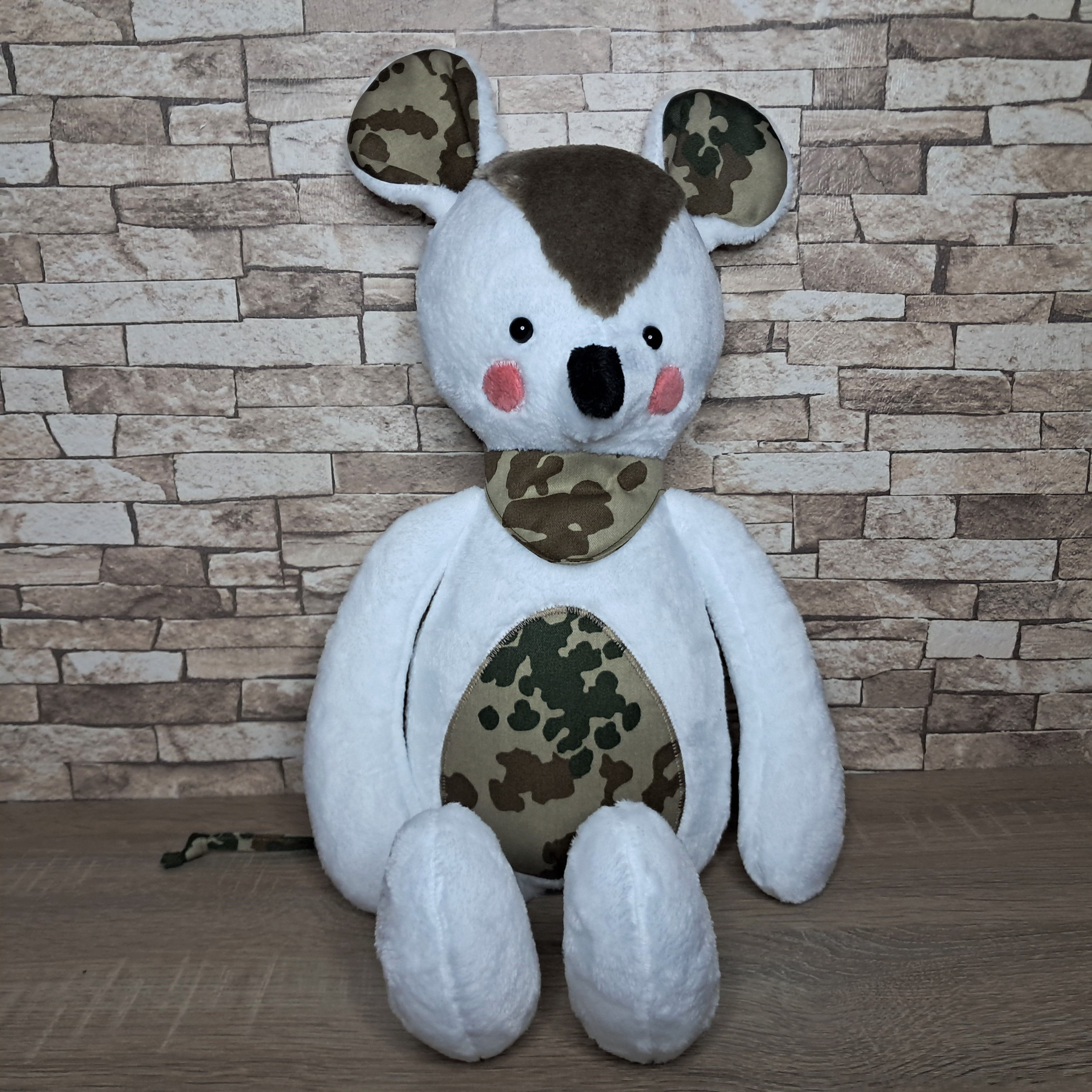 Maus Flecki, Wüstentarn, weiß