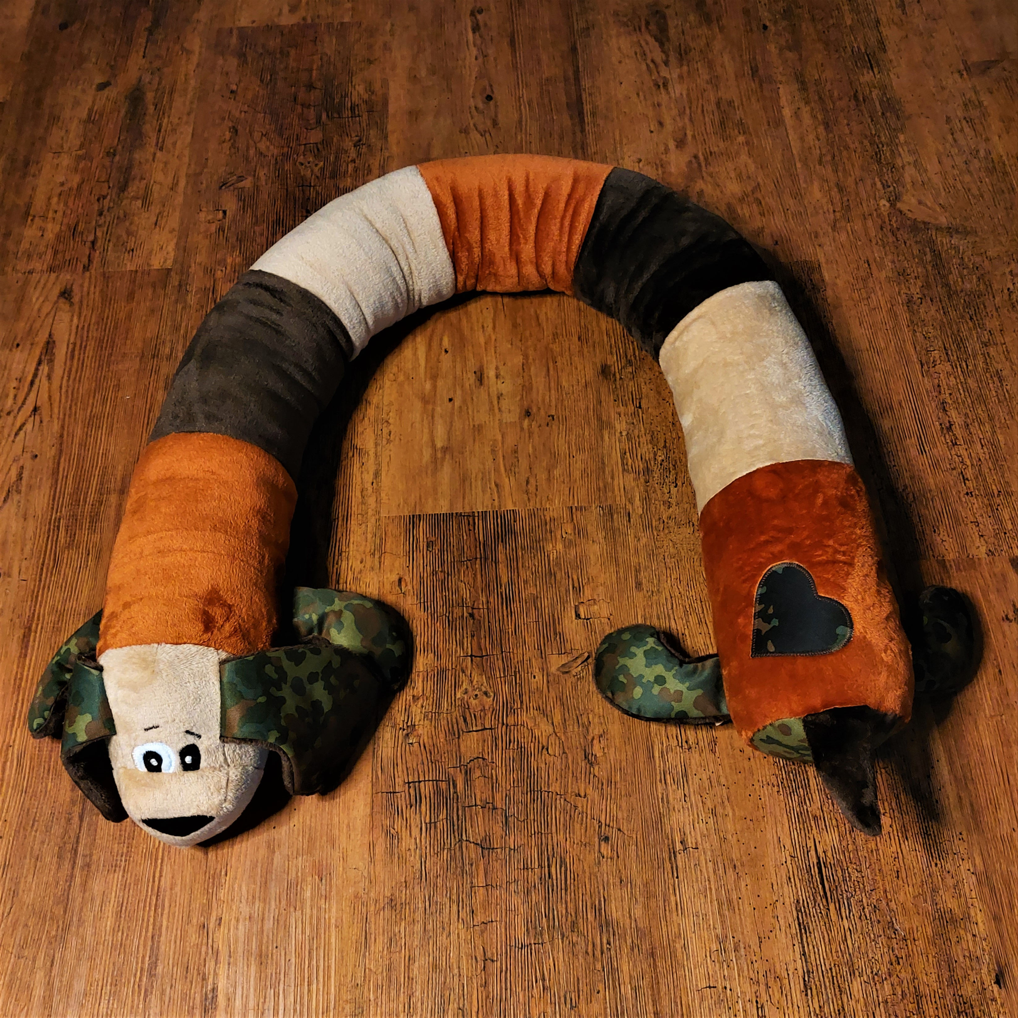 Hot-Dog-Flecki, Flecktarn, grau türkis