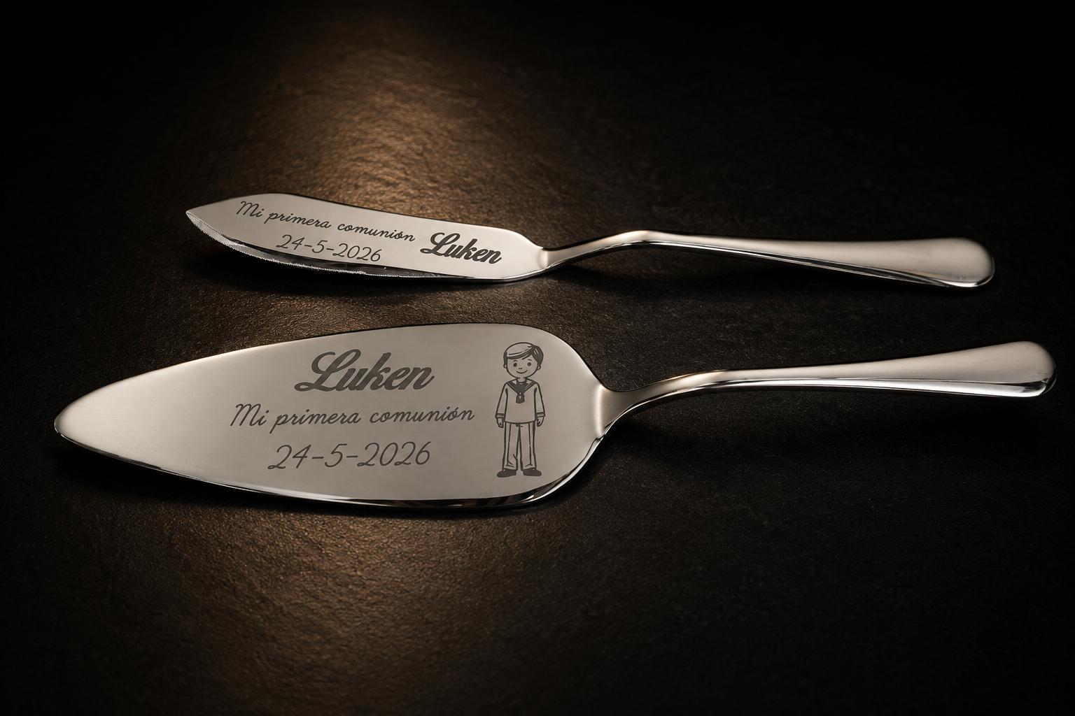 Set de pala y cuchillo para tarta personalizados – Comunión