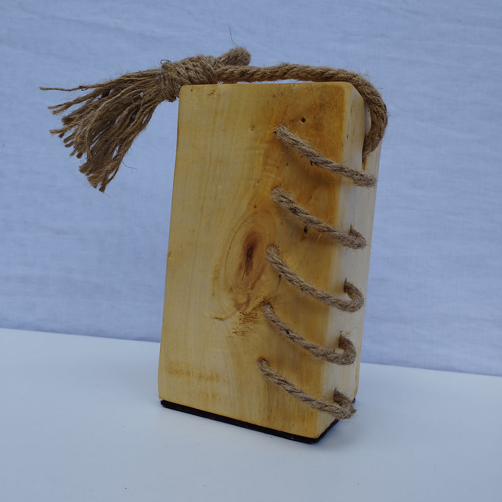 tope de puerta artesanal de madera