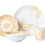 Thumbnail: 16-Piece Printed Color Porcelain Dinnerware Set (Service for 4