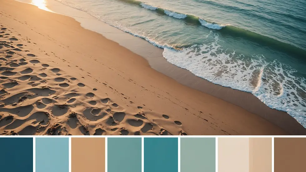 Sample palette of beachy hues