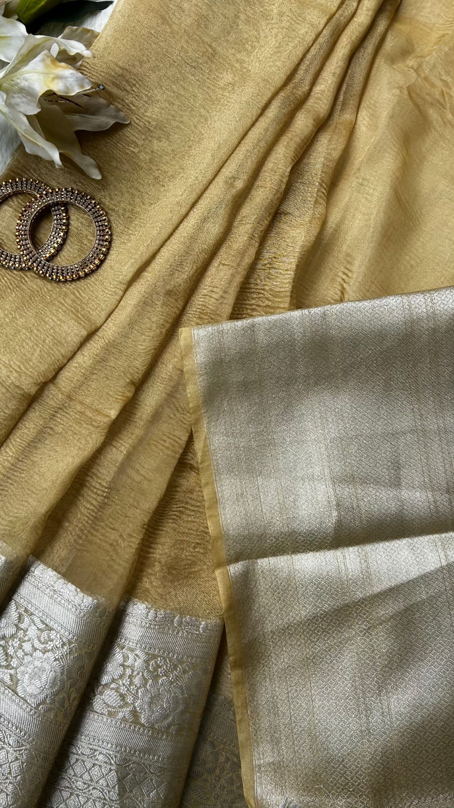 Thumbnail: Gold Crush-Tissue Saree