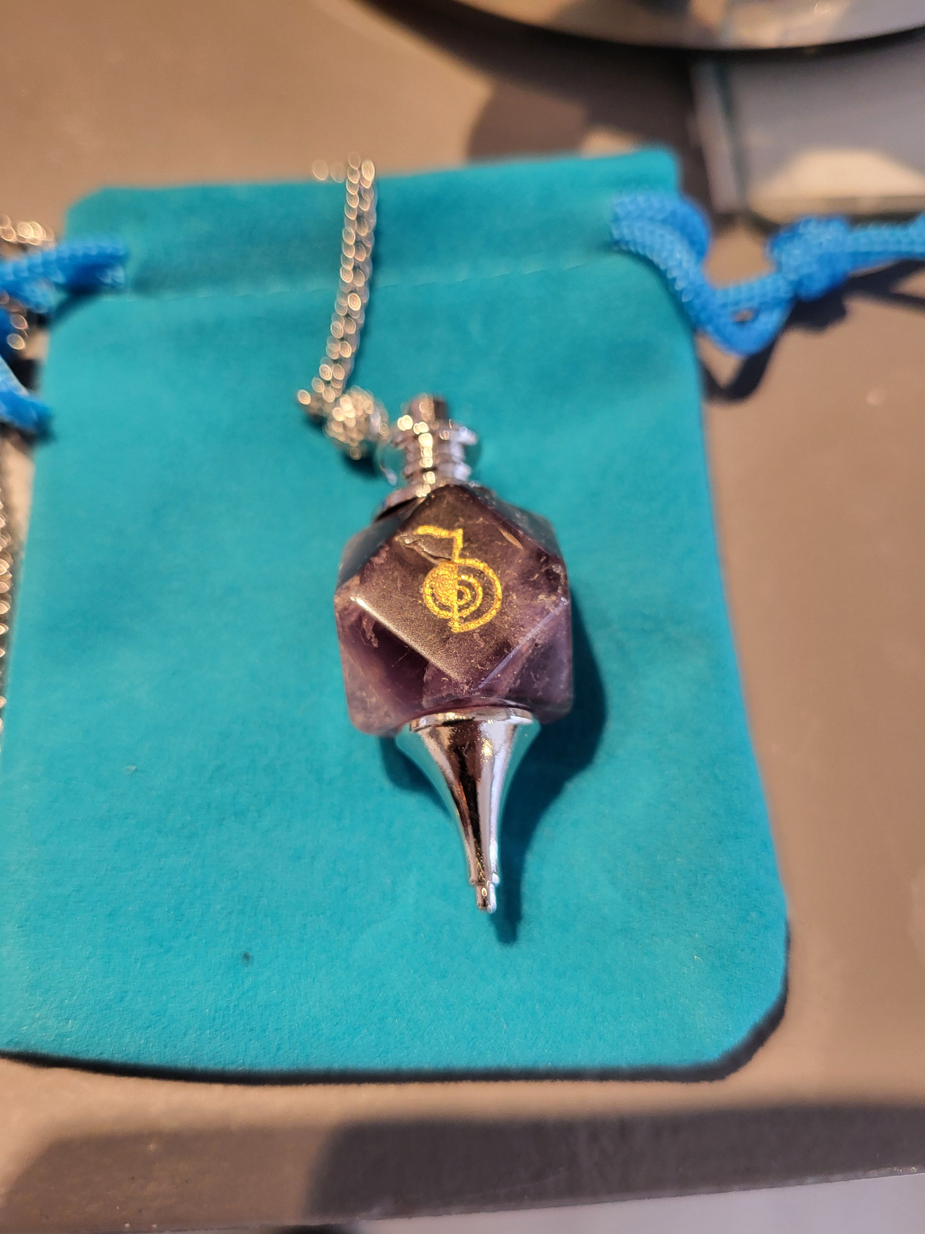 Crystal Cho Ku Rei Symbol Crystal Pendalum