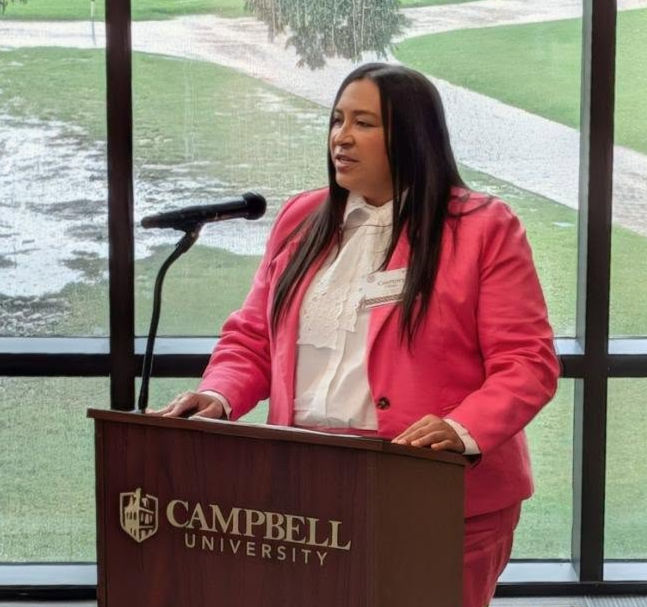 Courtney Chavis providing the keynote address.