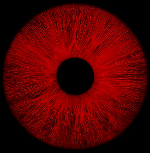 a close up of an eye with a black backgr