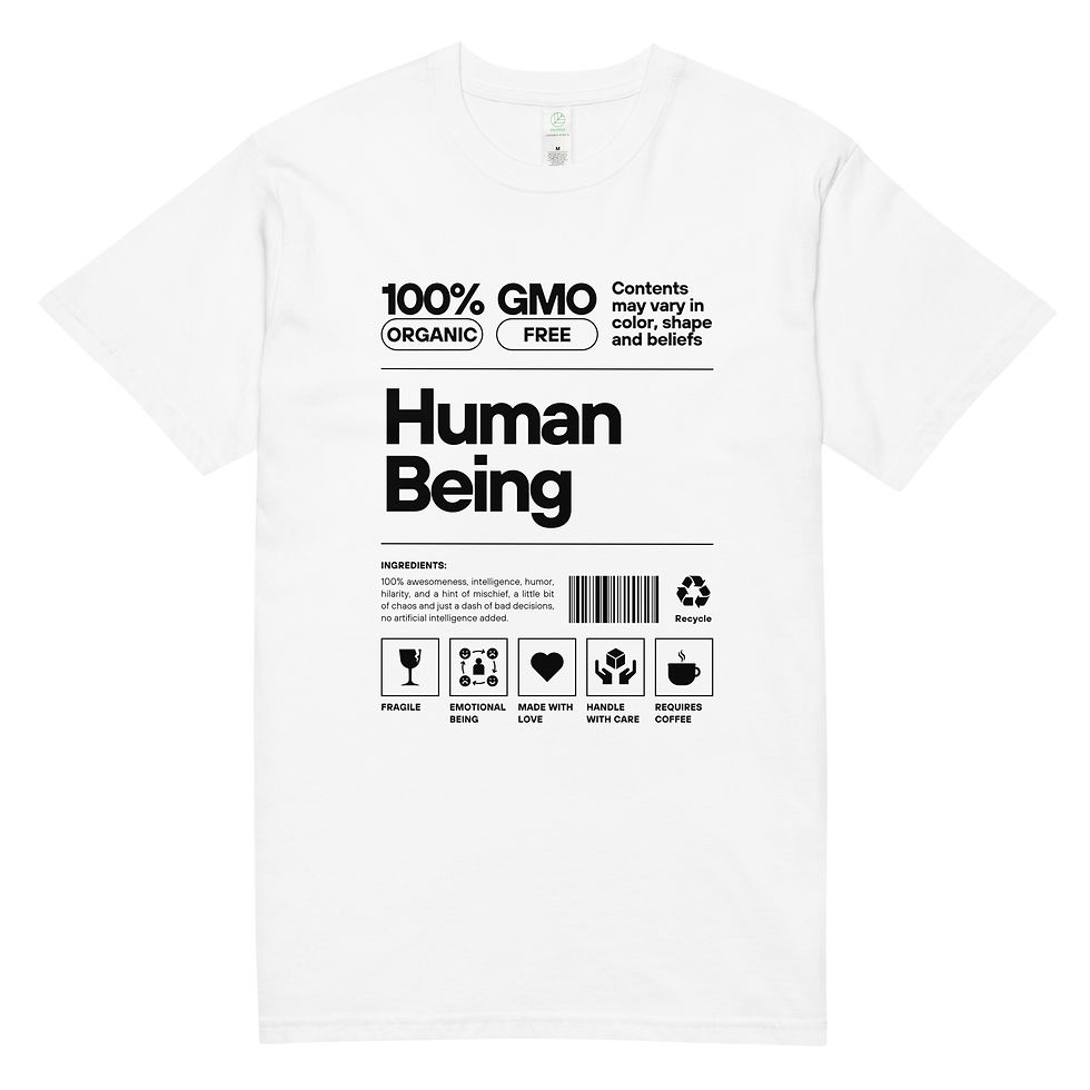 Thumbnail: Unisex organic 'Human Being' cotton tee