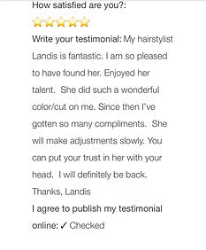Review for Landis Piper as a hairstylist in High Point, NC