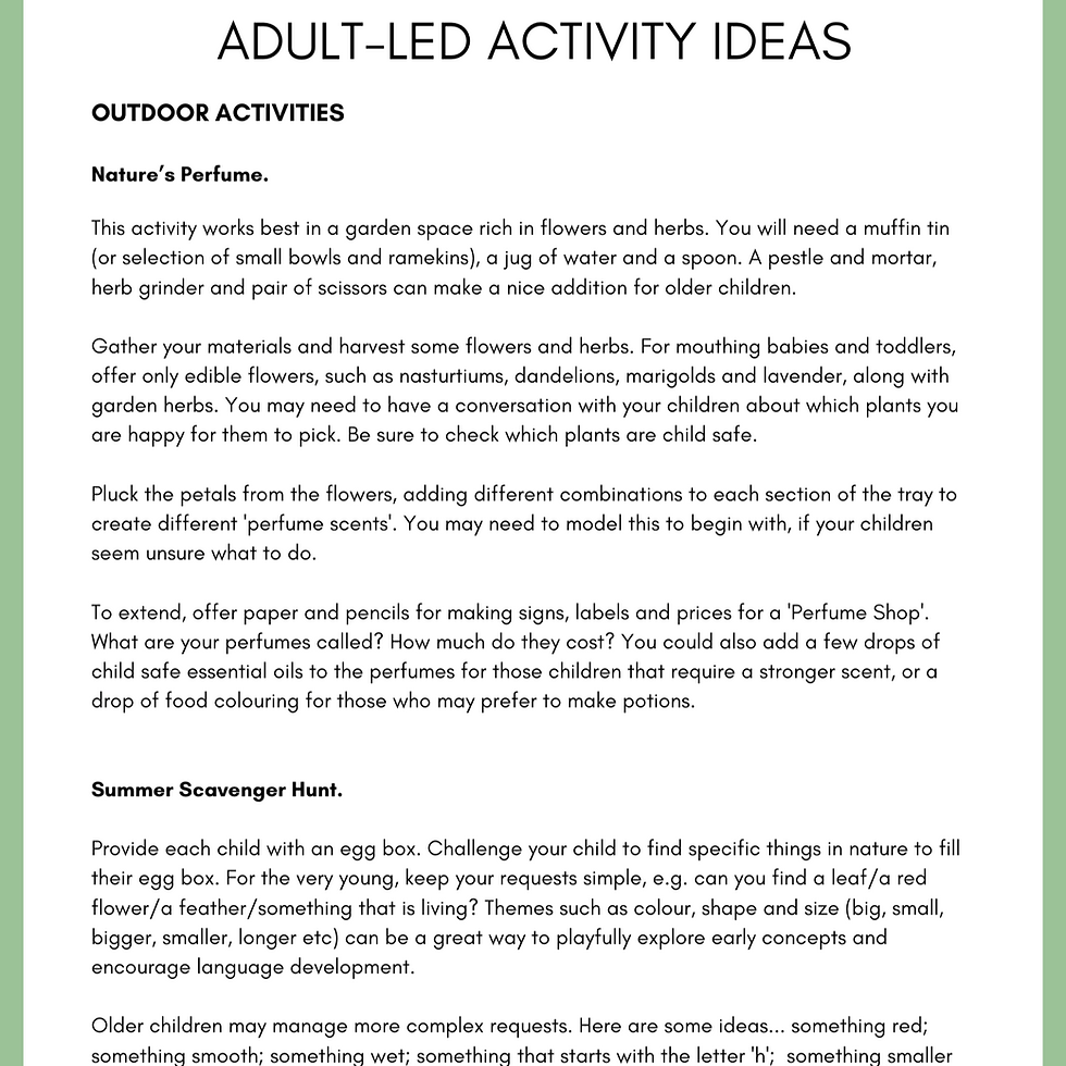 Thumbnail: Summer (Invitations to Play Curriculum)