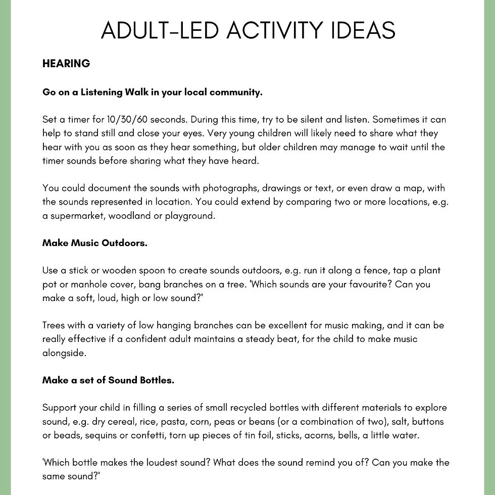 Thumbnail: Five Senses (Invitations to Play Curriculum)