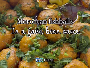 Passover Fish Balls in Fava Bean Sauce