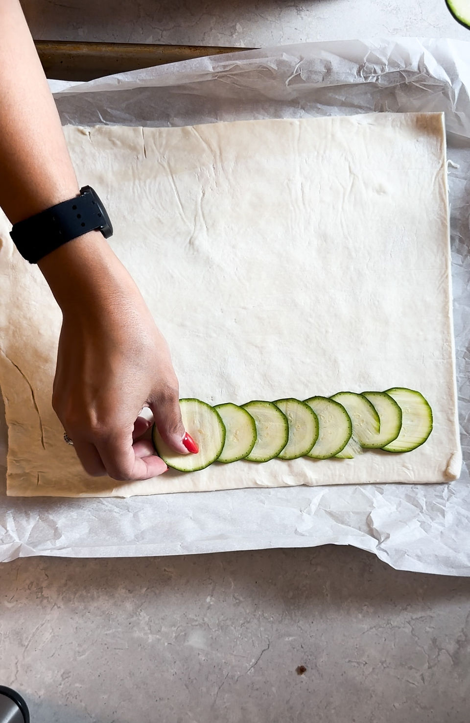 start layering zucchini