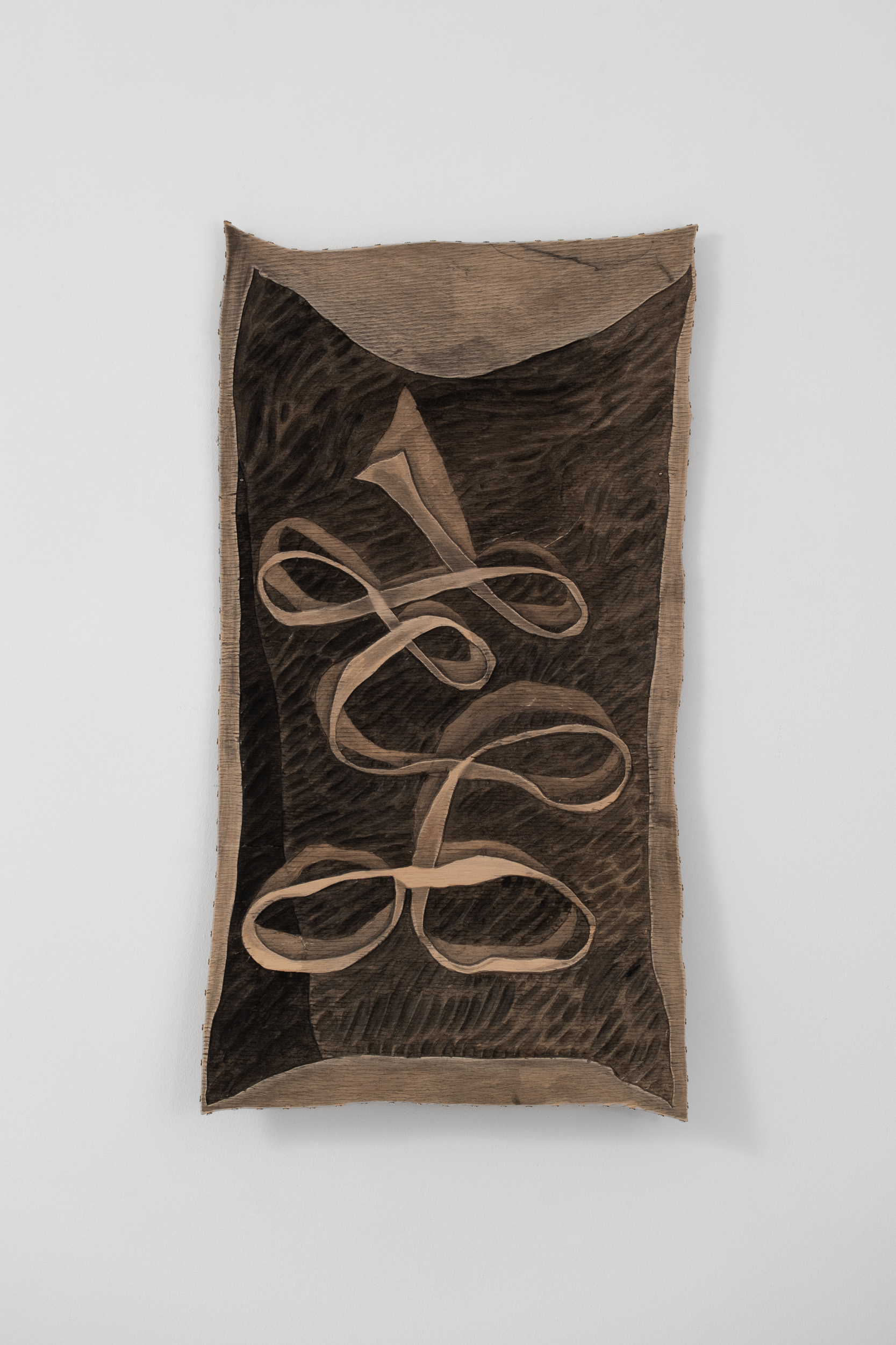 Anna van der Ploeg
To come so far, to taste so good;  after Ruscha
2024
Ink, plywood, studs
108 x 59 x 10.5 cm