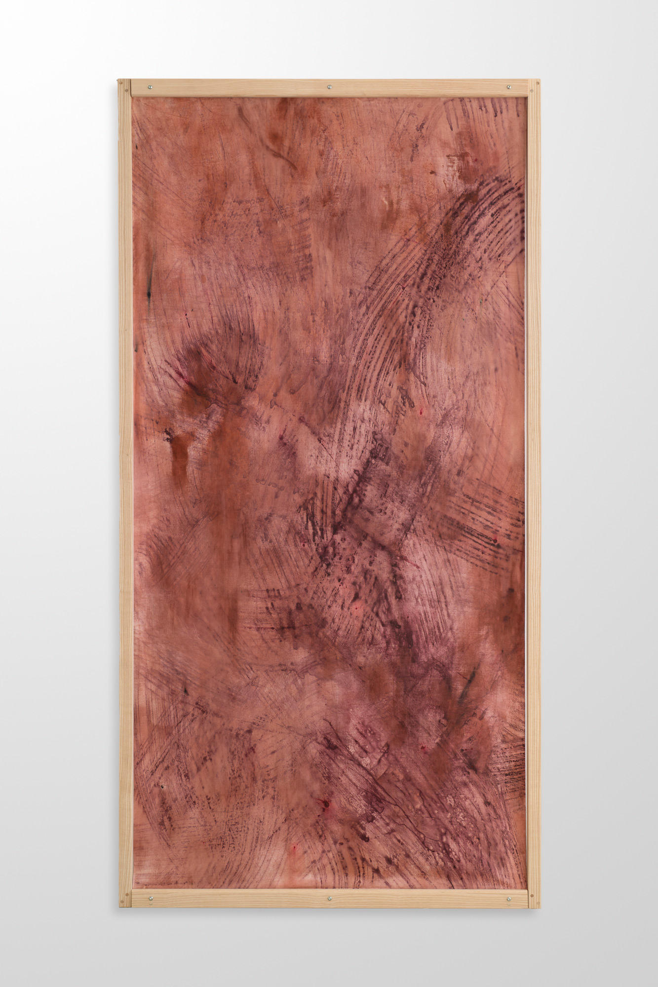 Amber Moir
Tannin, 2022
Pitch-rolled monotype and colour pencil on sized calico
209 x 107 cm