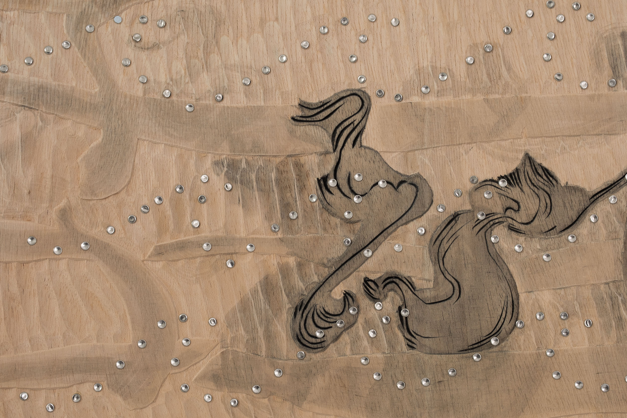Anna van der Ploeg
(Second morning)
2024
Ink, plywood, studs
102 x 202.5 x 27.5 cm