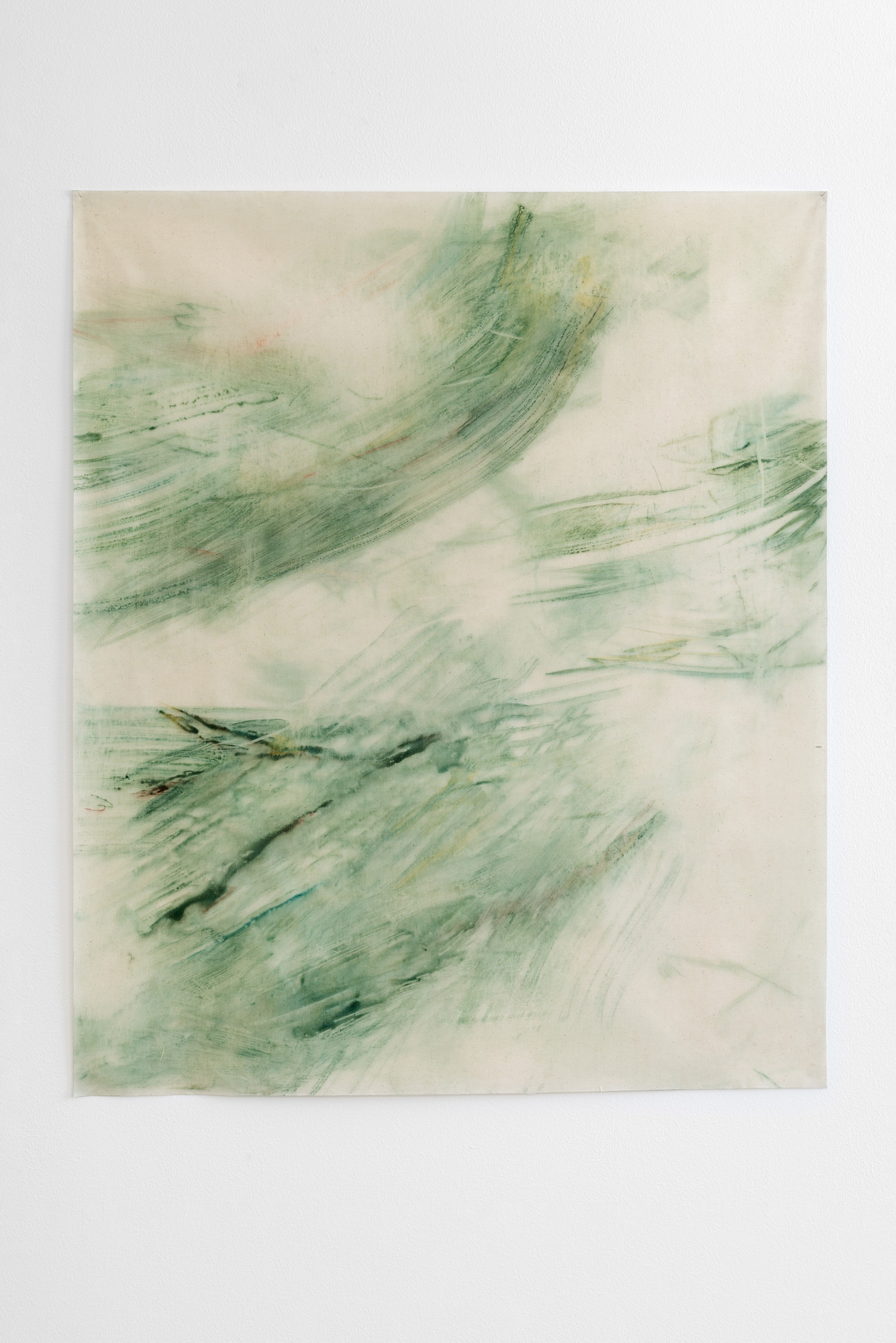 Amber Moir
Silt III, 2023
Pitch-rolled monotype and colour pencil on sized calico
119 x 99.5 cm