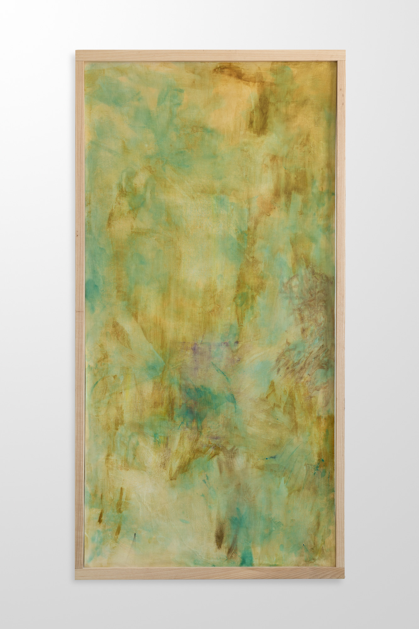 Amber Moir
Dredge, 2022
Pitch-rolled monotype and colour pencil on sized calico
209 x 107 cm