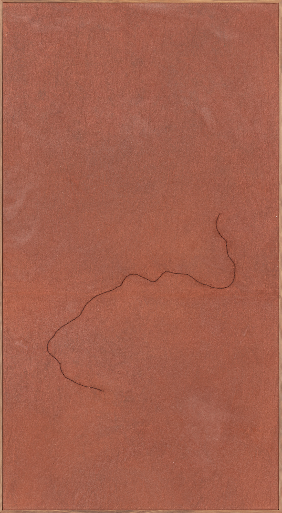 Inga Somdyala
Prince Alfred's Pass II
2023
Red Oxide and Wax Thread on Canvas
141 x 78 cm