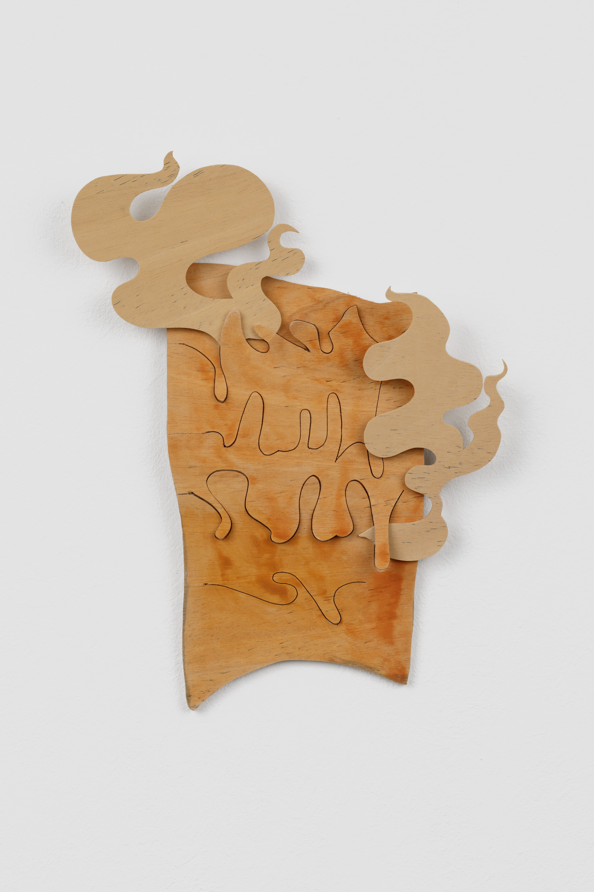 Anna van der Ploeg
Long live impermanence, long live the swagger of your
lustiest justice
2023
Carved plywood, acrylic paint
52 x 44 cm