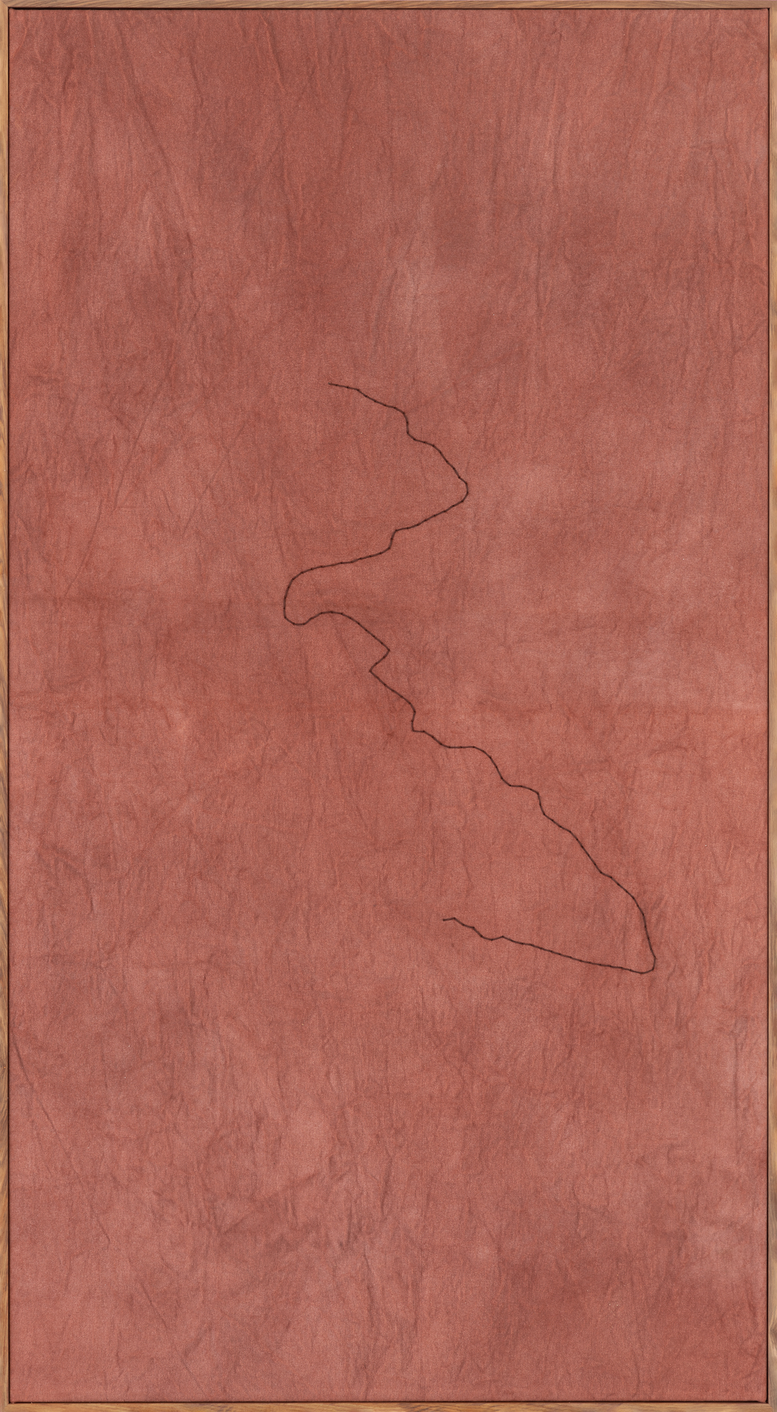 Inga Somdyala
Prince Alfred's Pass I
2023
Red Oxide and Wax Thread on Canvas
141 x 78 cm