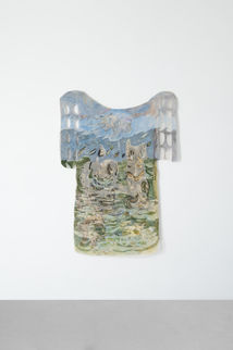 Jeanne Gaigher
wheel of love
2025
Acrylic, ink, watercolour, scrim, raw canvas and thread
195 x 136 cm
RESERVOIR Projects
RESERVOIR Projects