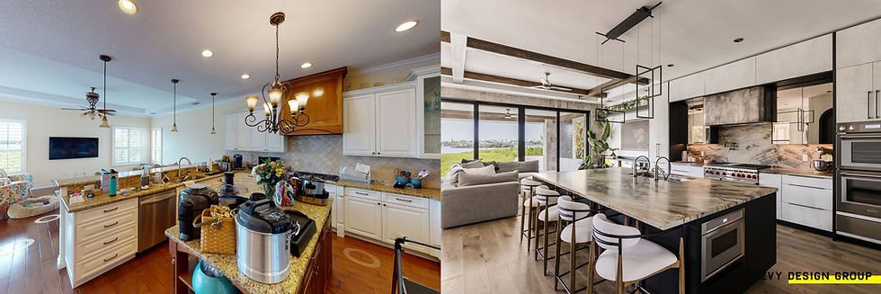 Home Kitchen design before and after Levy Design Group_
