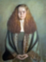 Original portrait painting by contemporary artist Raz Seri