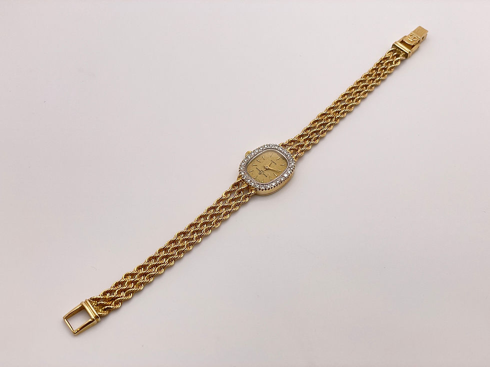 Thumbnail: Baume & Mercier Geneve 14K Yellow Gold Diamond Vintage Ladies Watch