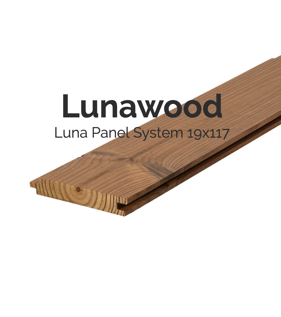 Piso Revestimiento interior y exterior Luna Panel System 19x117 de la marca Lunawood