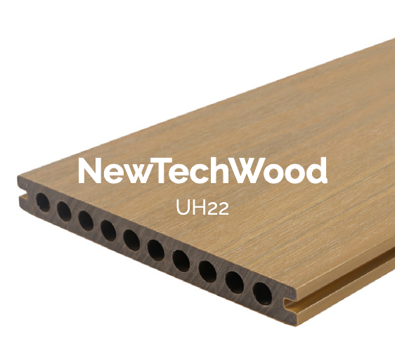 Piso Deck sintético Línea UH22 Teak en Estilo Teca de la marca NewTechWood