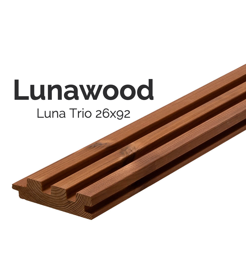 Piso Revestimiento interior y exterior Luna Trio 26x92 de la marca Lunawood