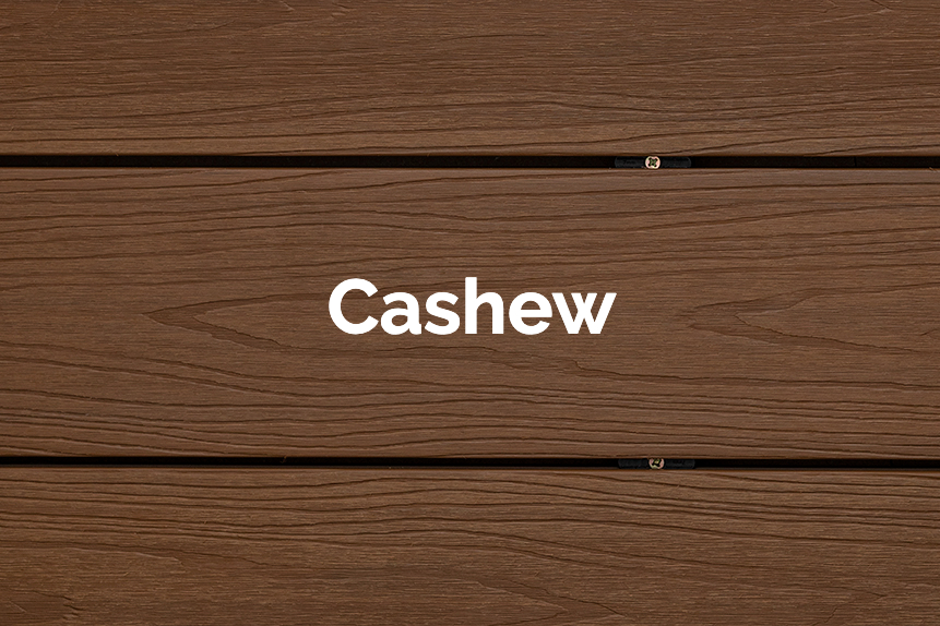 Piso Deck sintético Línea Coextrusión Dual Cashew en Estilo Anacardo de la marca Vista Deck