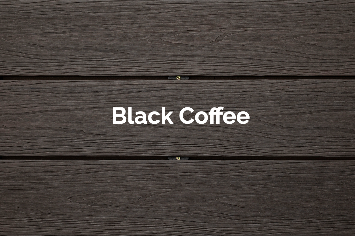 Piso Deck sintético Línea Coextrusión Dual Black Coffee de la marca Vista Deck