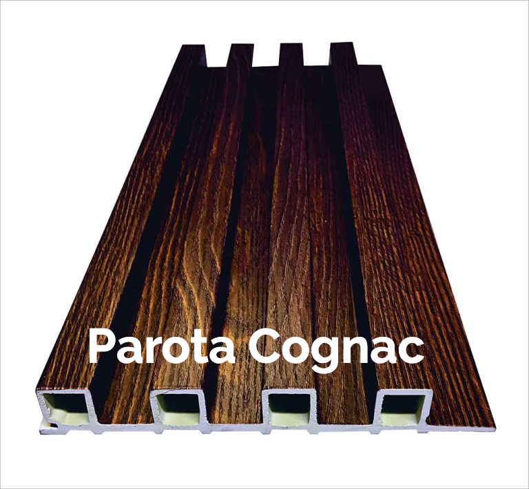 Piso Revestimiento Interior Línea lambrín panel corrugado WPC Parota Cognac de la marca Pianovo