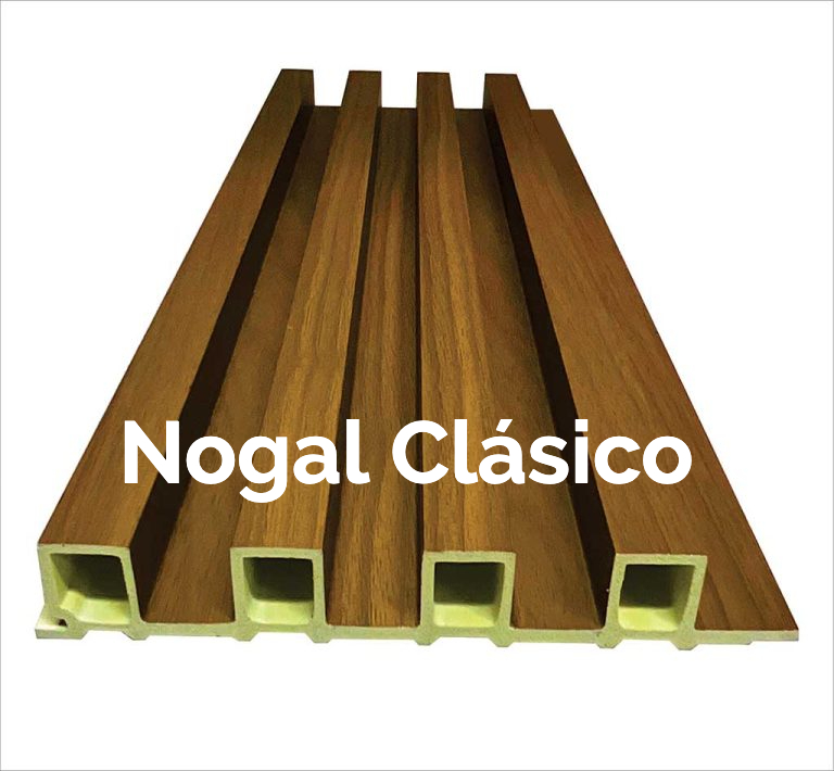 Piso Revestimiento Interior Línea lambrín panel corrugado WPC Nogal Clásico de la marca Pianovo
