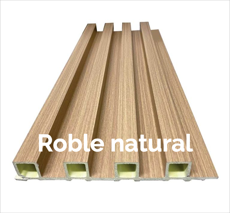 Piso Revestimiento Interior Línea lambrín panel corrugado WPC Roble Natural de la marca Pianovo