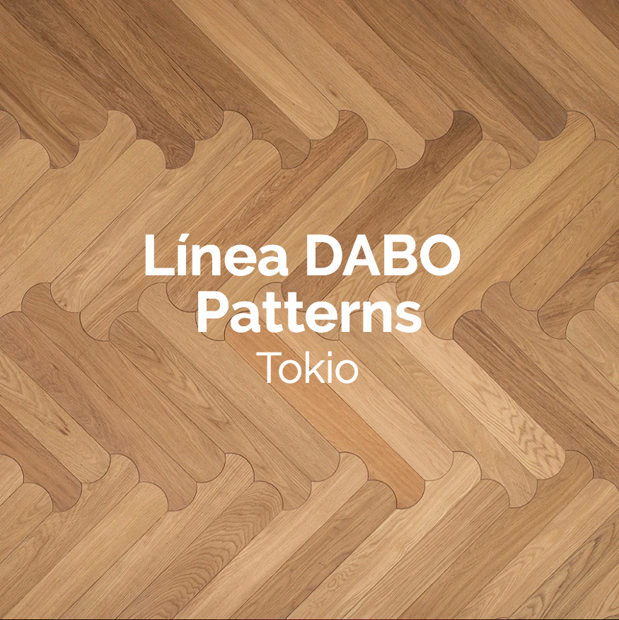 Piso Duela de Ingeniería Línea Patterns Tokio en Roble Europeo de la marca DABO